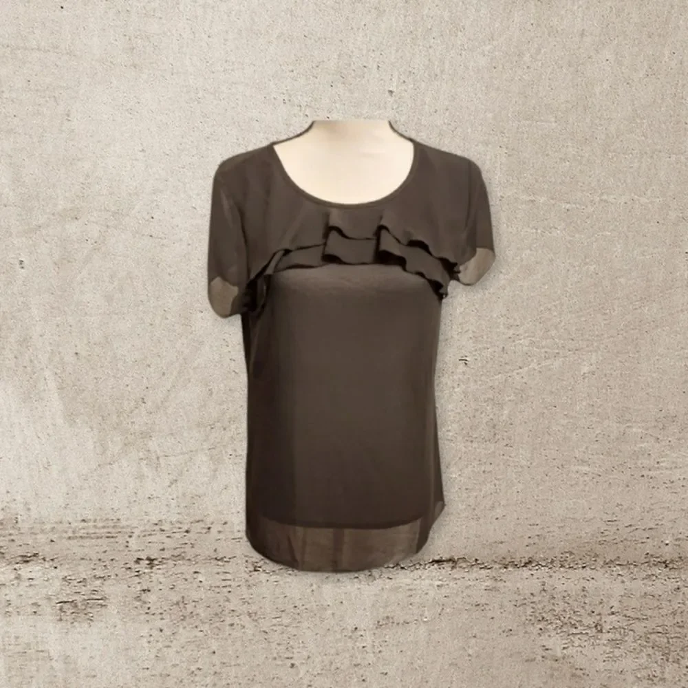 𝅺loft blouse black womens Size small - Picture 2 of 7